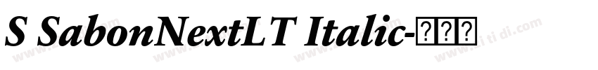S SabonNextLT Italic字体转换